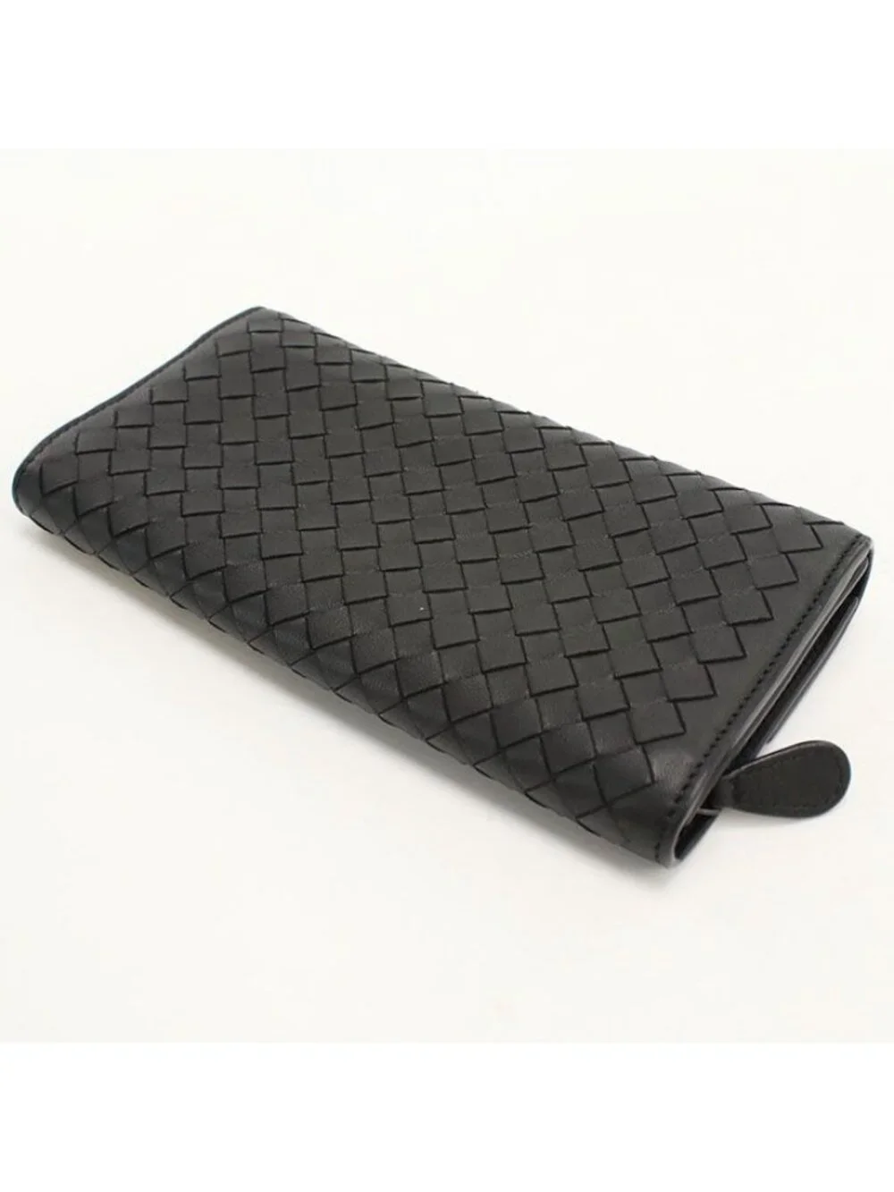 Bottega Veneta Large Flap Wallet Intrecciato Bifold Lambskin